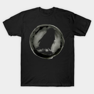 Lunar Raven Norse Mythology Viking Style Norse Mythology Art T-Shirt